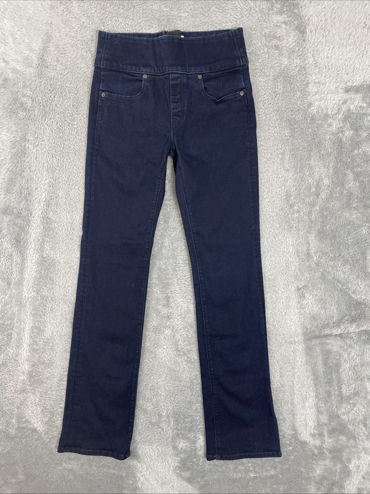 Spanx Jegging Jeans Women's 26 Blue Signature Waist Slim Boot Back Zip Stretch
