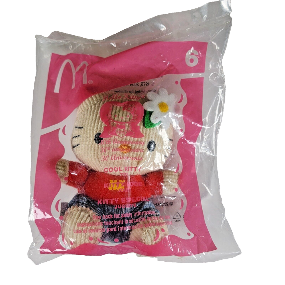 Cool Kitty 2004 McDonalds Sanrio Hello Kitty 30th Anniversary Plush Toy #6