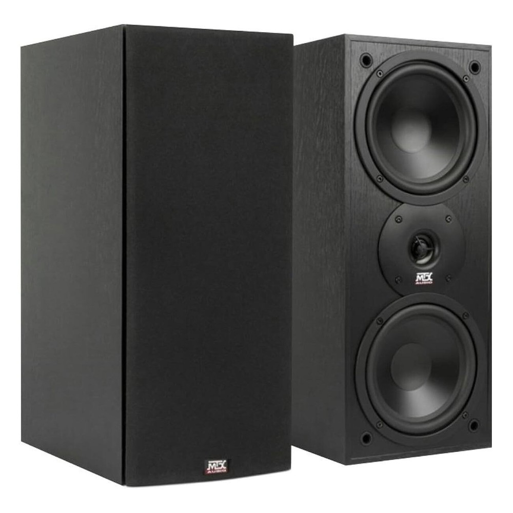 MTX Home Dual 6.5-Inch 2-Way Bookshelf Speaker – 100W RMS Power Handling (MONITO