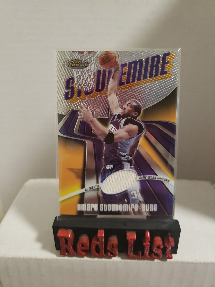 2003-04 Topps Finest Game-Worn Jersey 681/999 Amare Stoudemire #115 Phoenix Suns
