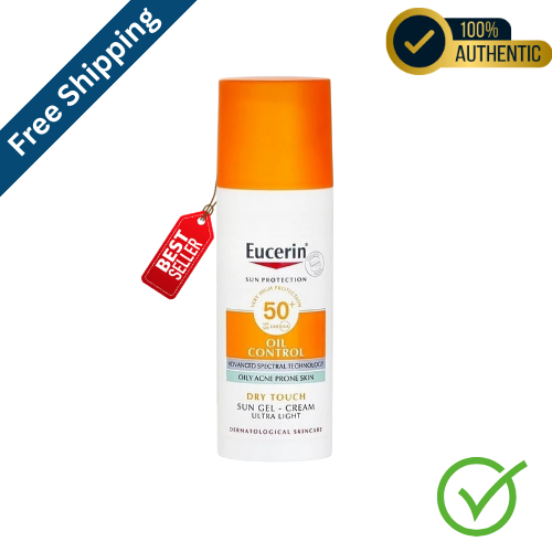 Eucerin Oil Control Sun Gel Cream SPF50 – 50ml Face Sunscreen – New