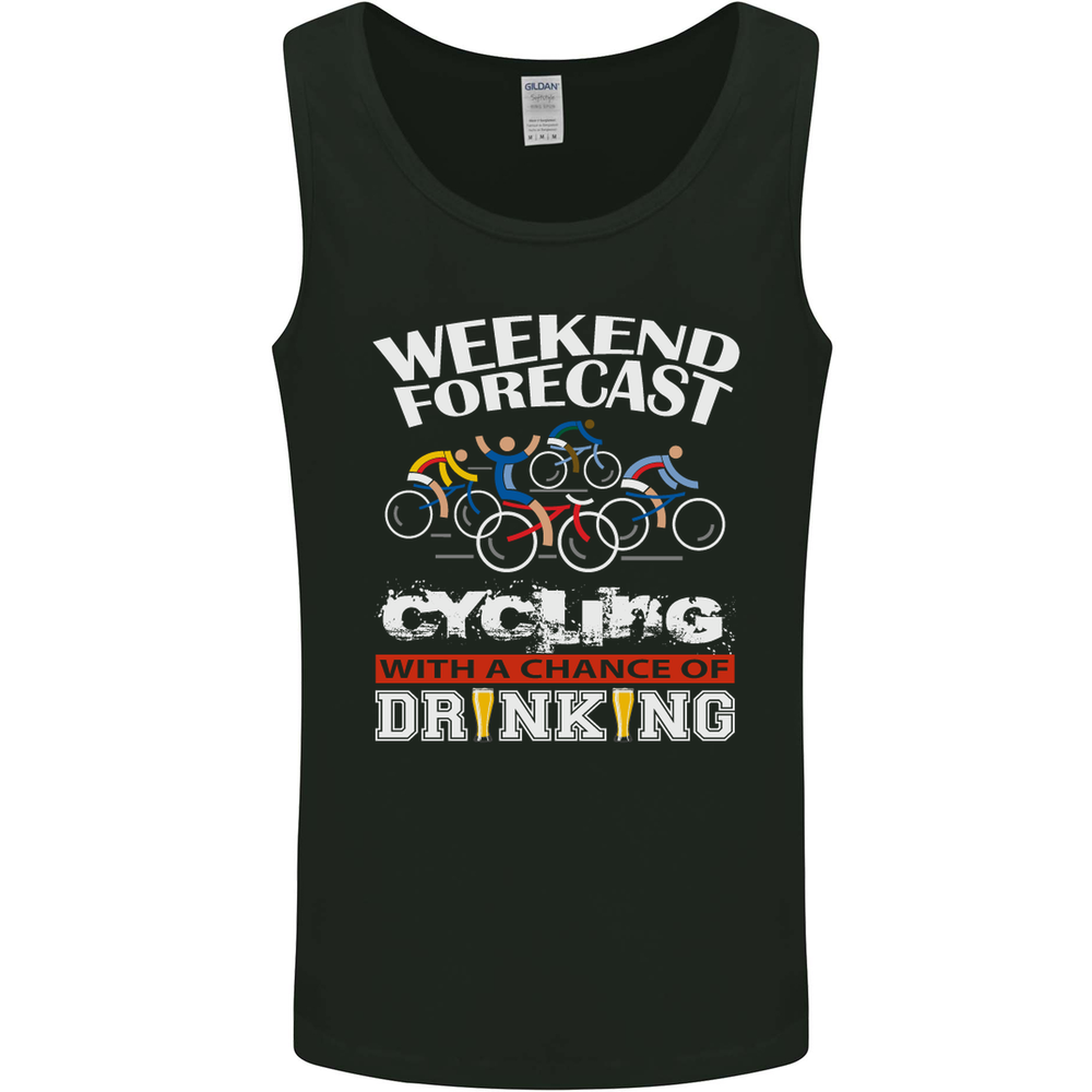 Weekend Forecast Cycling Cyclist Funny Mens Vest Tank Top