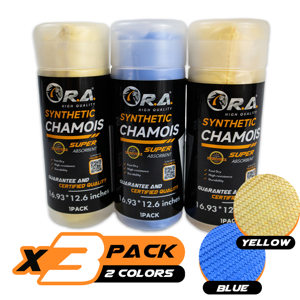 Synthetic 3pk REUSABLE Cleaning Chamois Cloth for Car Home Garden 17”x13”