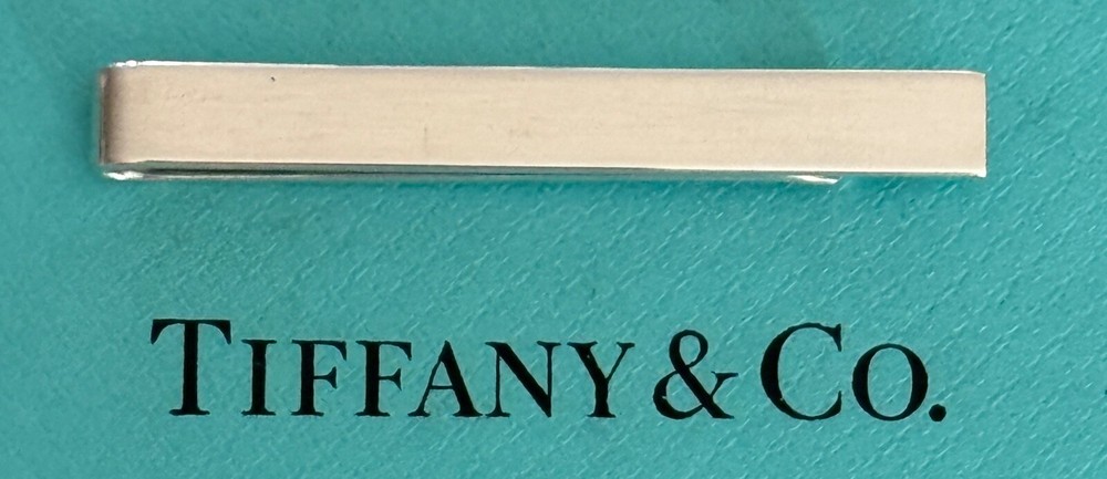 Tiffany & Co.  Plain  Tie Bar Clip  Sterling Silver 925