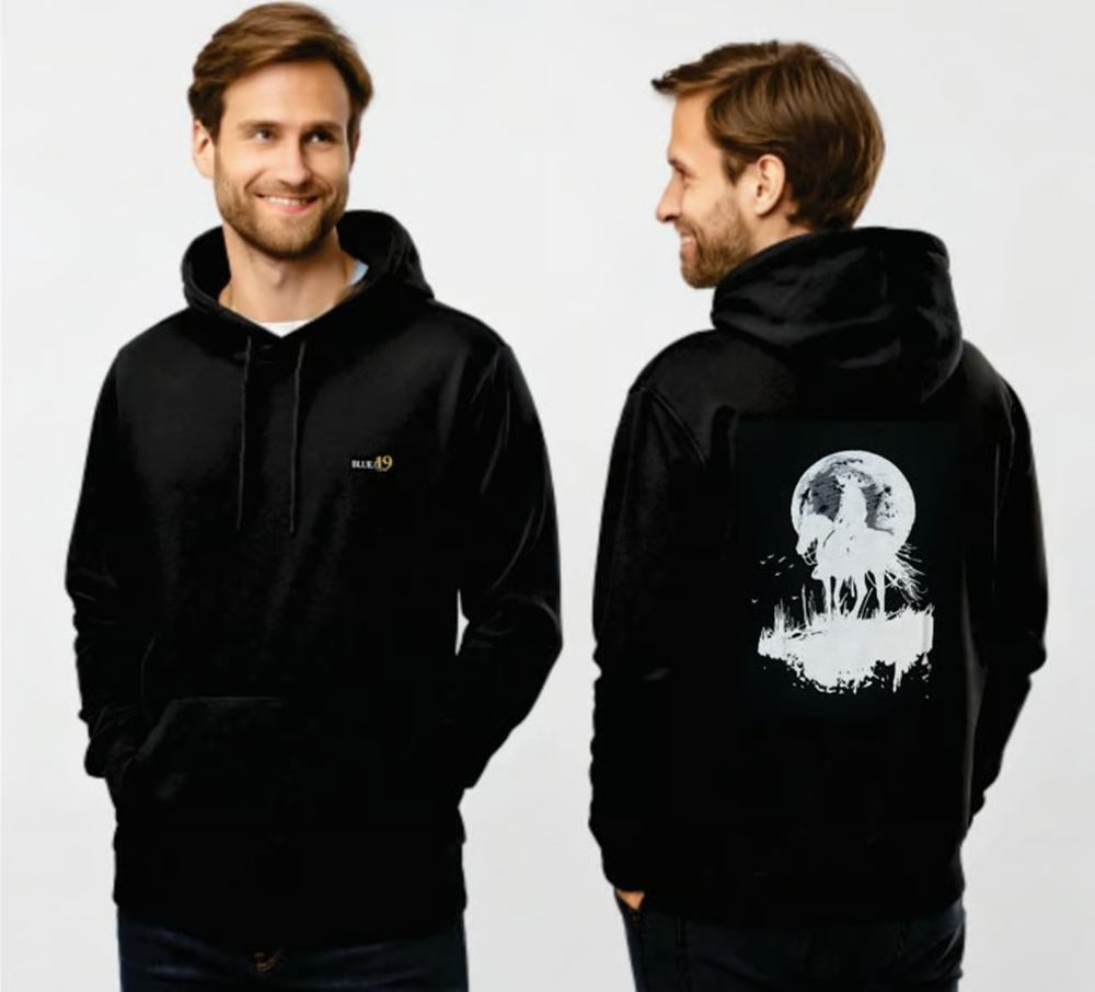 Hoodie 100% cotton ( Blue 19)