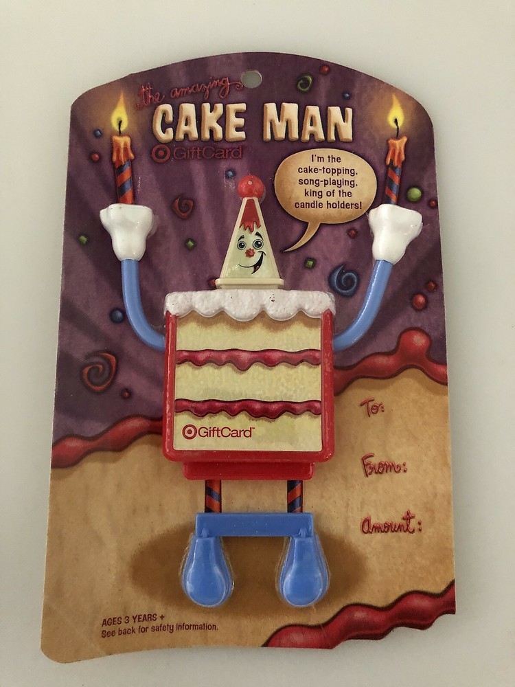 Target Gift Card #1250 Birthday Cake Man Topper  UnScratched NCV-image