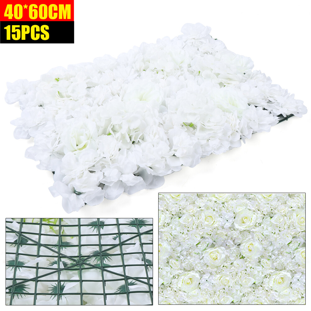 15 Piece Wedding Artificial Flower Wall Silk Floral Wall Background Decoration