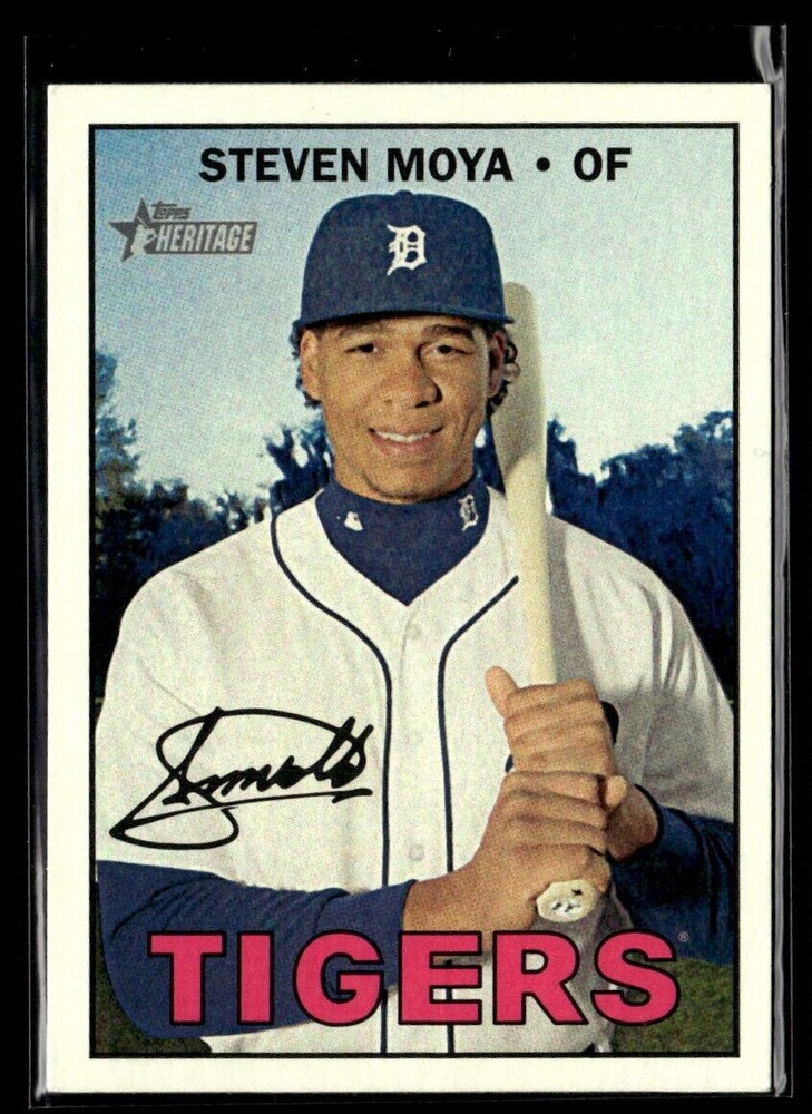 Topps Heritage Steven Moya Detroit Tigers #692 2016-17