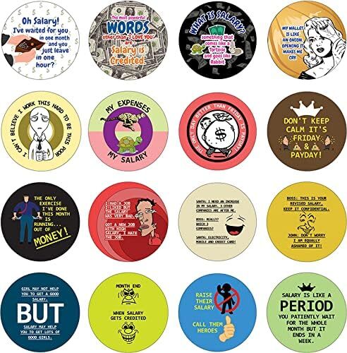 Underpaid & Overworked Sticker Pack - 5 Sets of 16 Funny Salary Quotes