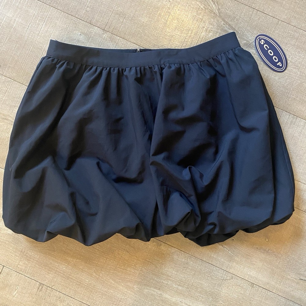 NWT Scoop NYC Black Mini Bubble Skirt Size 12 Perfect for Events