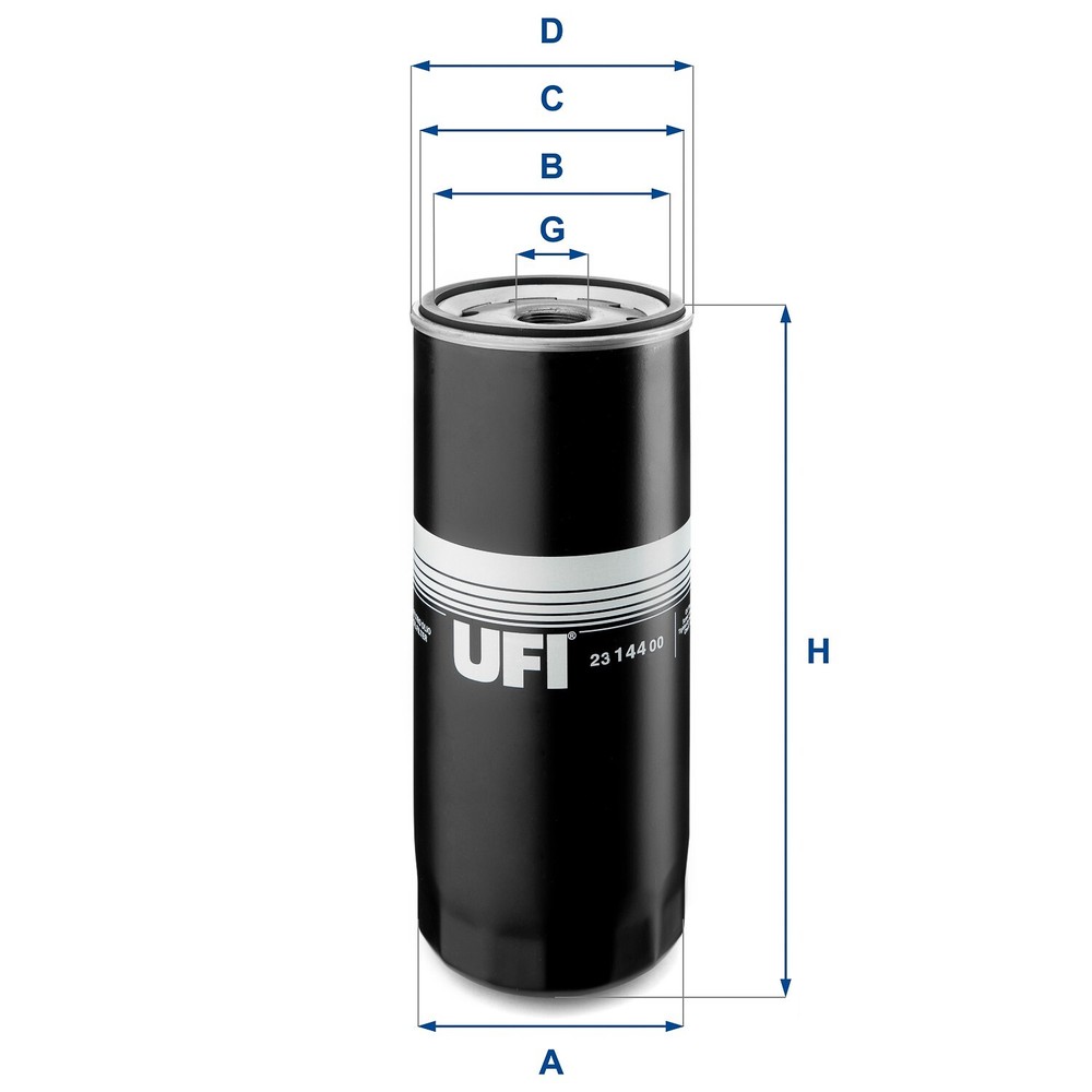 UFI 23.144.00 Premium Oil Filter Compatible with VOLVO Vehicles  