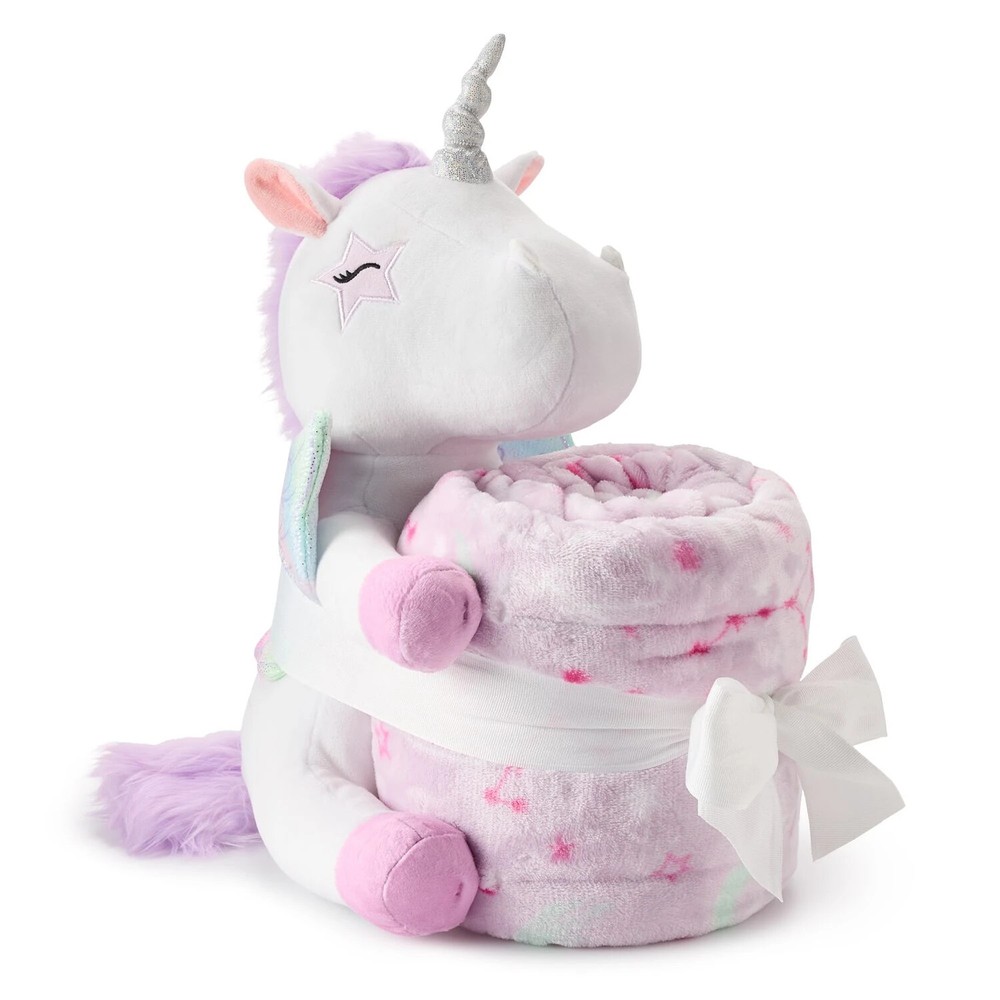 The Big One® 2-Piece Kids Unicorn Pillow Buddy & Throw Blanket Set