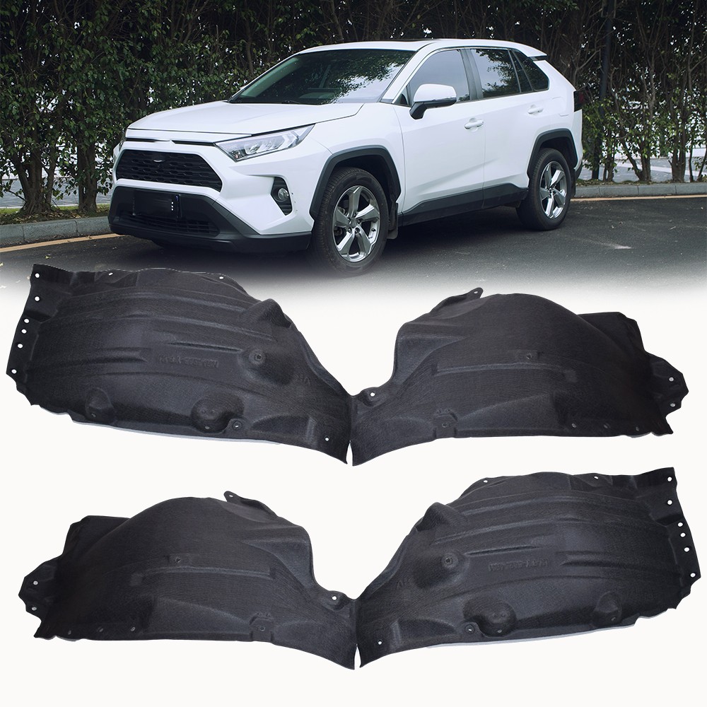 Front Fender Liner Splash Shield Black Set 2020 Pair For 2019-23 Toyota RAV4 4DR