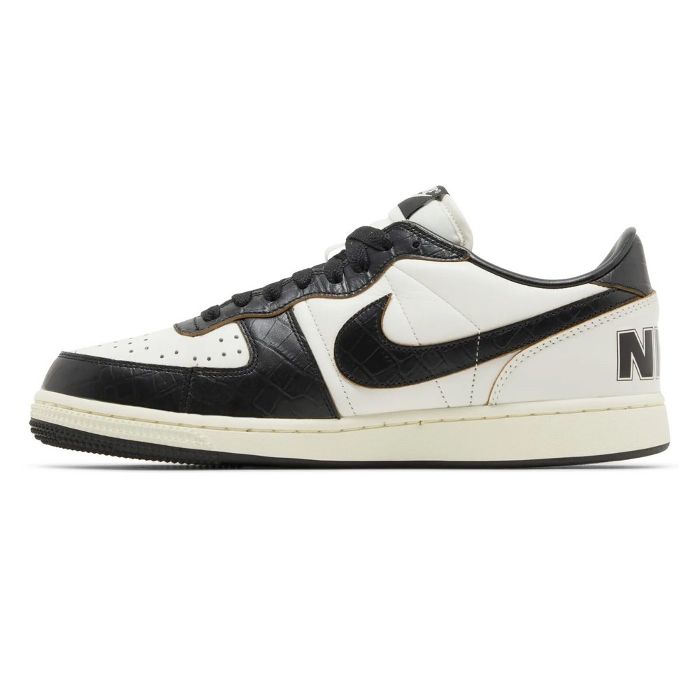 MENS NIKE TERMINATOR LOW PRM PREMIUM LEATHER BLACK CROC SIZE 10 FQ8127 030 NEW