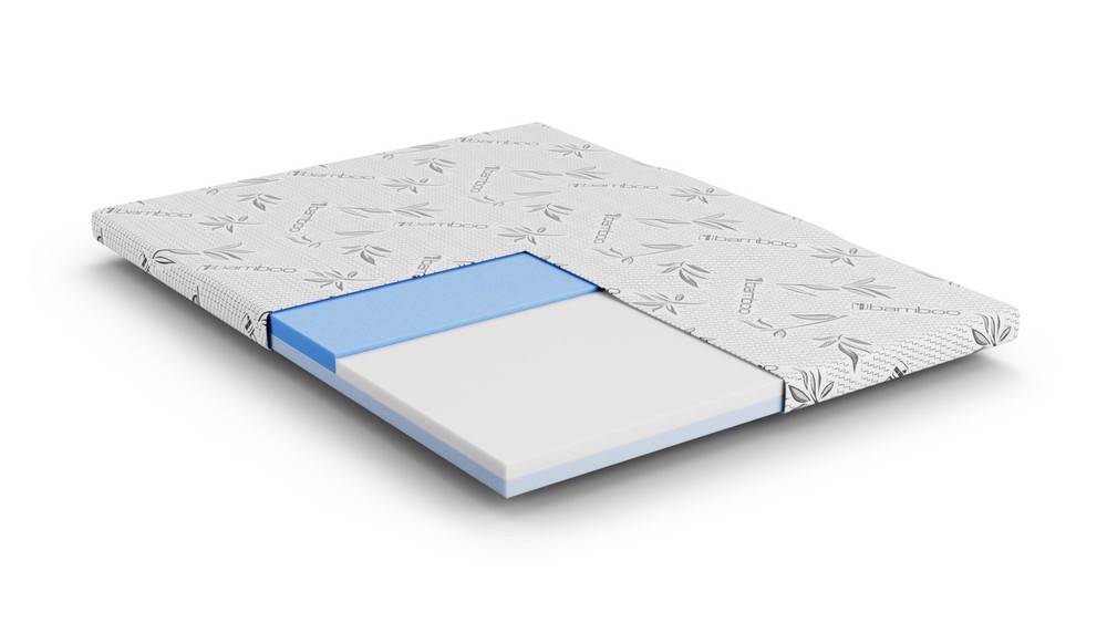 Dual-Layered & Triple-Zoned 3 Inch Memory Foam Mattress Topper for Spine Alig...