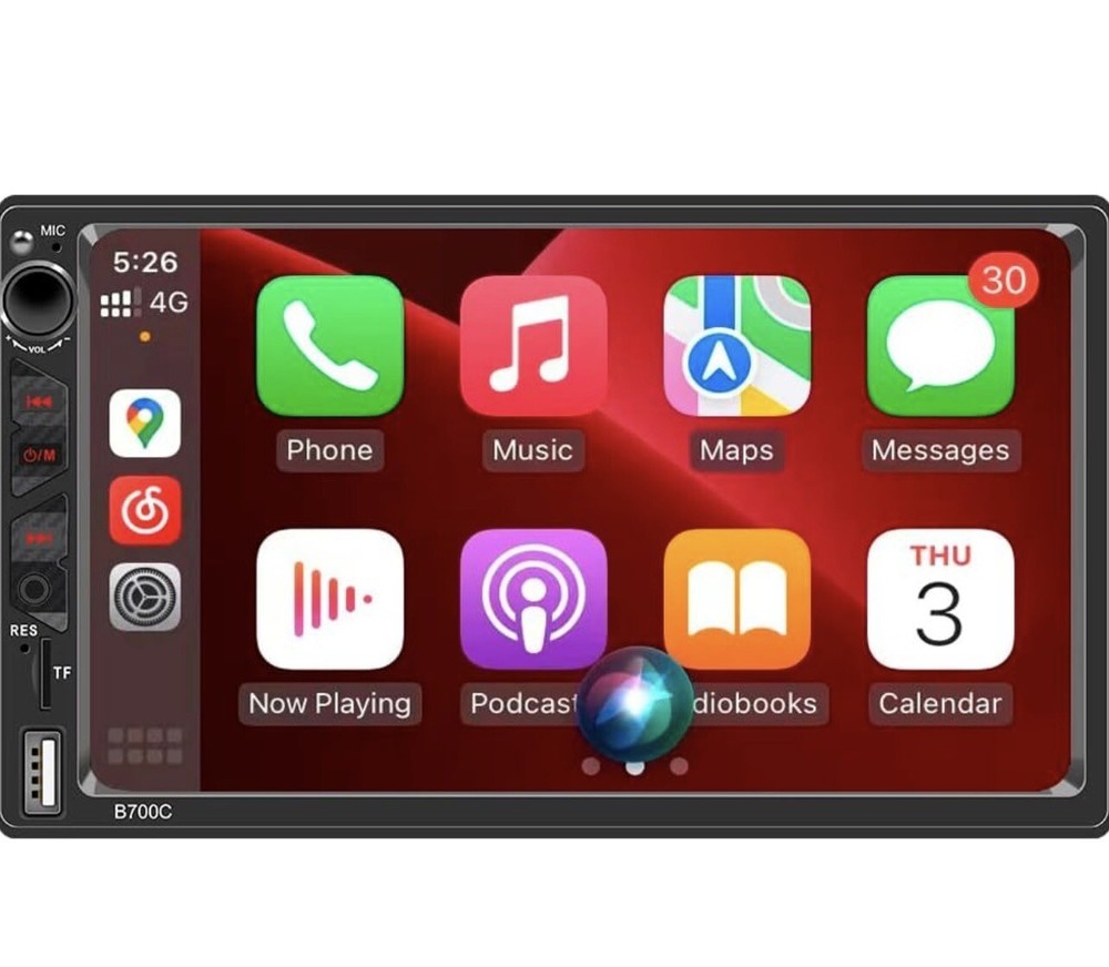 7-Inch Double Din Car Stereo with Apple CarPlay & Android Auto-image