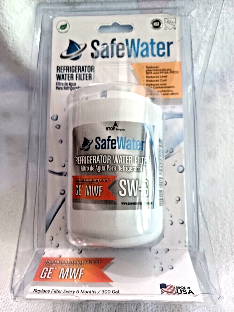 GE SmartWater MWF Replacement Refrigerator Filters USA Made for Safe Water
