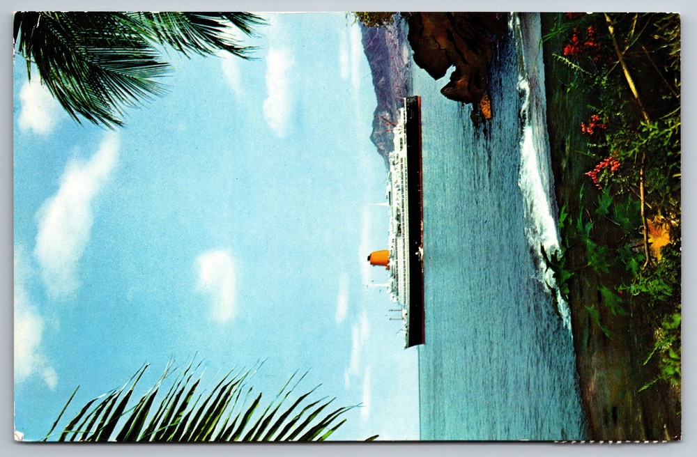 Cruise Ship Liner TS Bremen 32360 GRT Flagship North German Lloyd Postcard  Z12