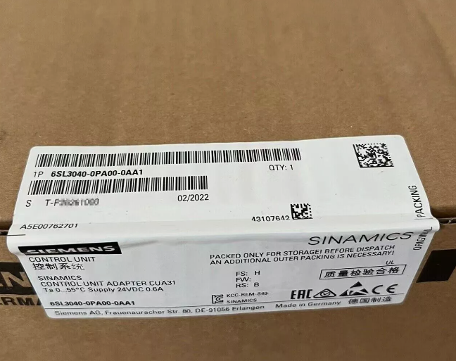 6SL3040-0PA00-0AA1 1PCS NEW SIEMENS S120 INVERTER 6SL3040-0PA00-0AA1