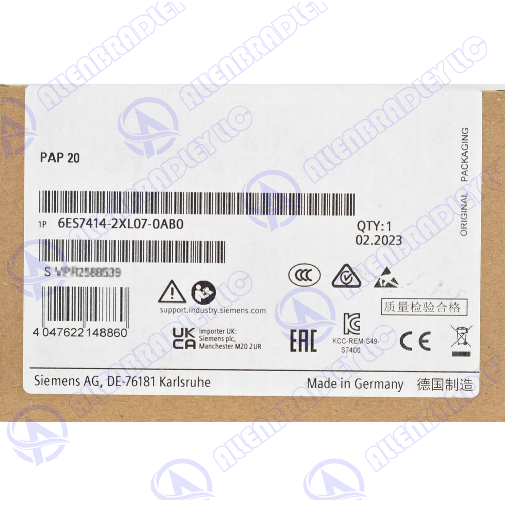 6ES7414-2XL07-0AB0 SIEMENS SIMATIC S7-400 CPU 414-2 Expedited Shipping GQZ1