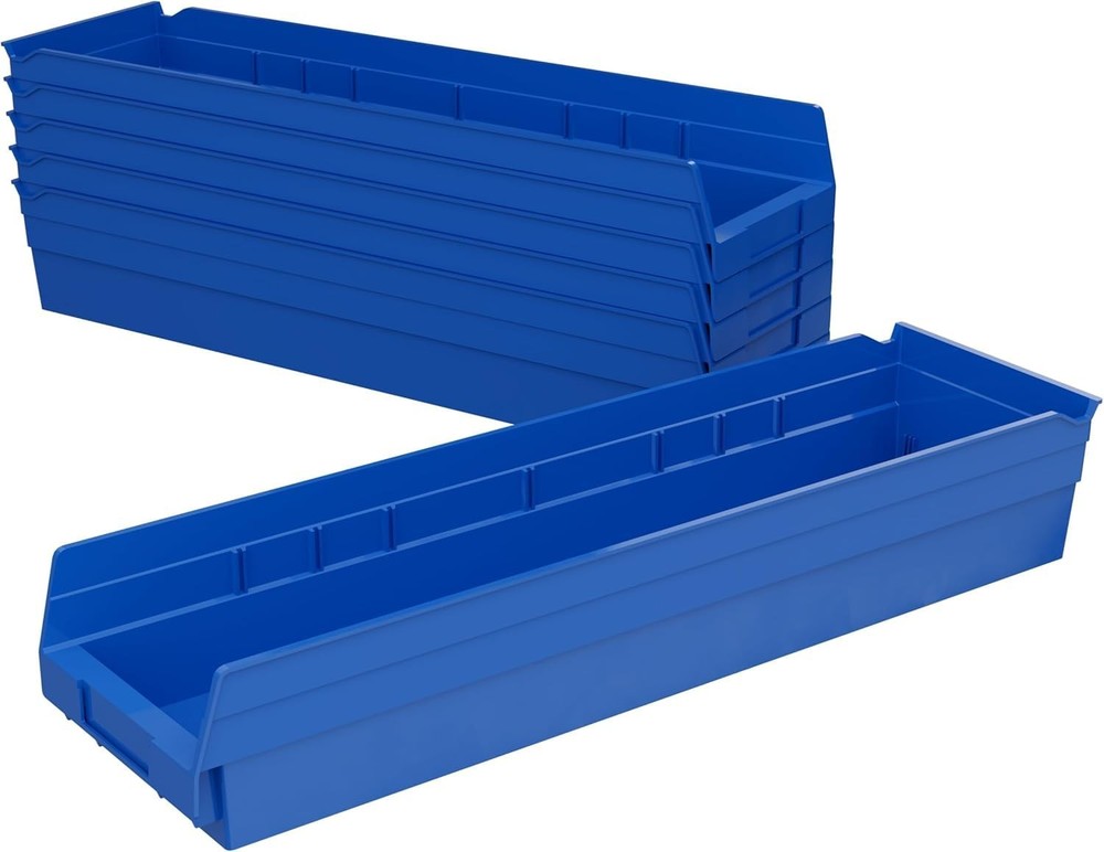 Heavy Duty Plastic Shelf Bins for Garage Closet Storage Organizing