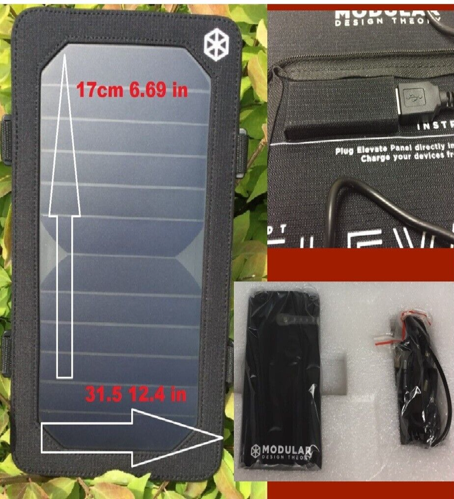 Clearance Sale Solar Panel USB for Mobil  All ANDROID Cell Tablet COLOR BLACK-image