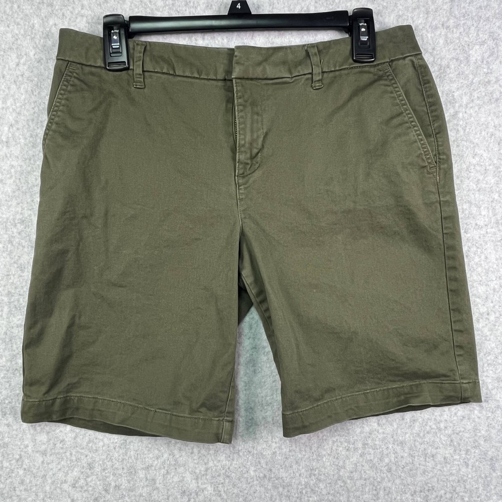 Tommy Hilfiger Womens Green Chino Shorts with Belt Loops and Pockets Size 6