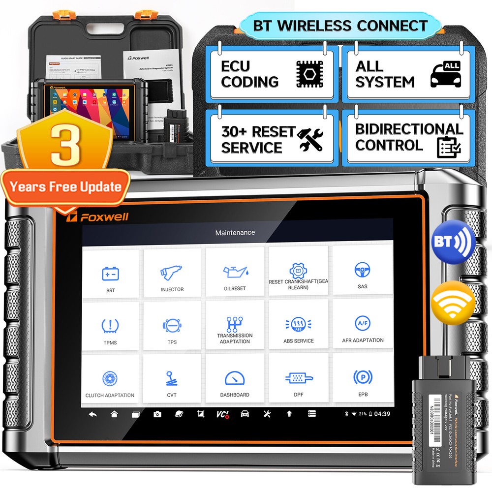 FOXWELL NT909 Full System Bidirectional Scanner Car Diagnostic Tool ECU Coding