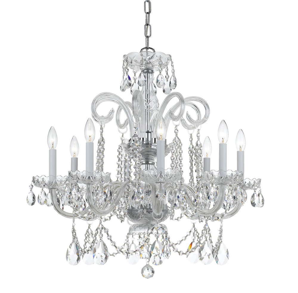 Crystorama Lighting Group 5008-CL-MWP Traditional Crystal 8 Light - Chrome