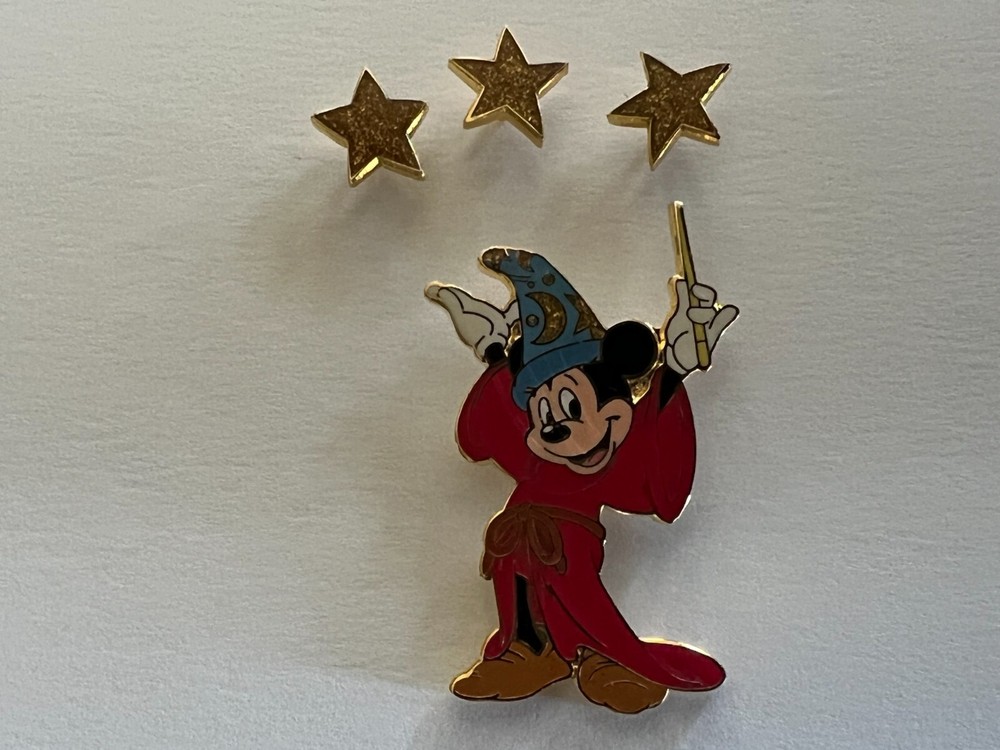 Sorcerer with Gold Stars 4 Pin Set Retired Disney Pin 5664