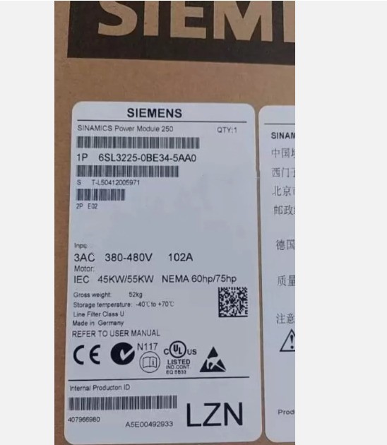 1PC Siemens 6SL3225-0BE34-5AA0 6SL3 225-0BE34-5AA0 New In Box Expedited Shipping