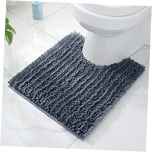 Bathroom Contour Rug (24 X 20 Inches) Non-Slip Bath 20x24 inches Dusty Blue