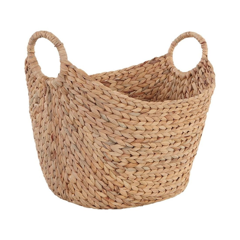 Extra Large Natural Woven Water Hyacinth Boat Decorative Storage Basket