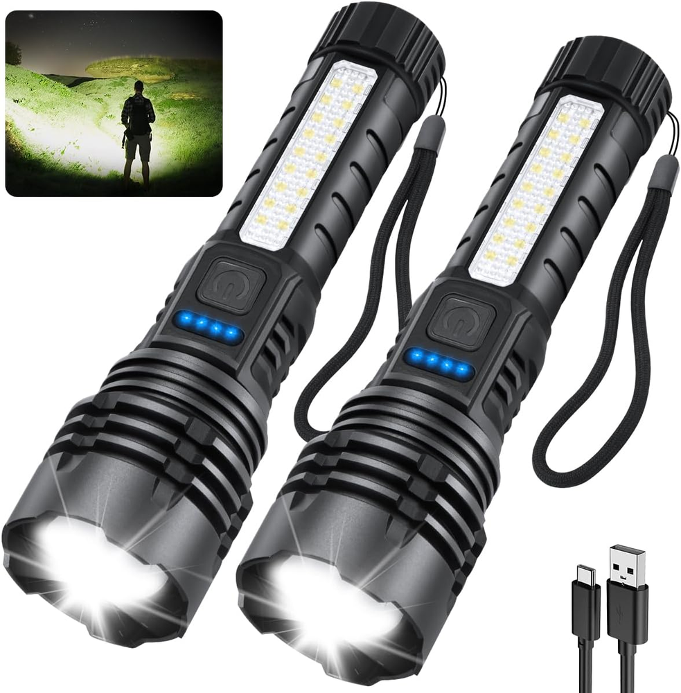 Rechargeable Flashlights High Lumens 990000, 7Mode Flashlights Rechargeable, Sup