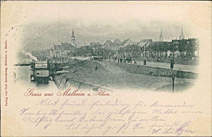 Ansichtskarte (b244) Mülheim a. Rhein 1898 Rheinland-Pfalz