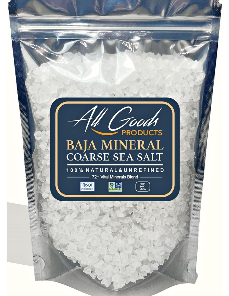 Baja Gold Natural Mineral Sea Salt Crystals 8 oz Bag