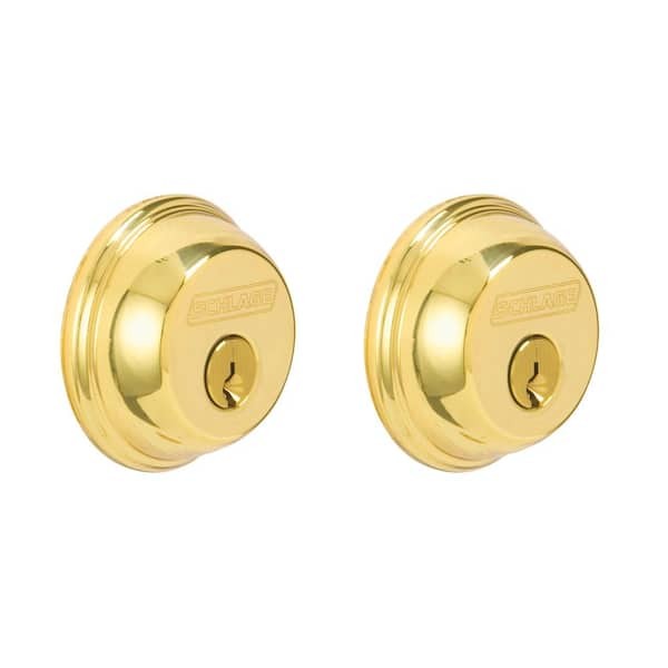 B62 Series Bright Brass Double Cylinder Deadbolt Top Security Certified