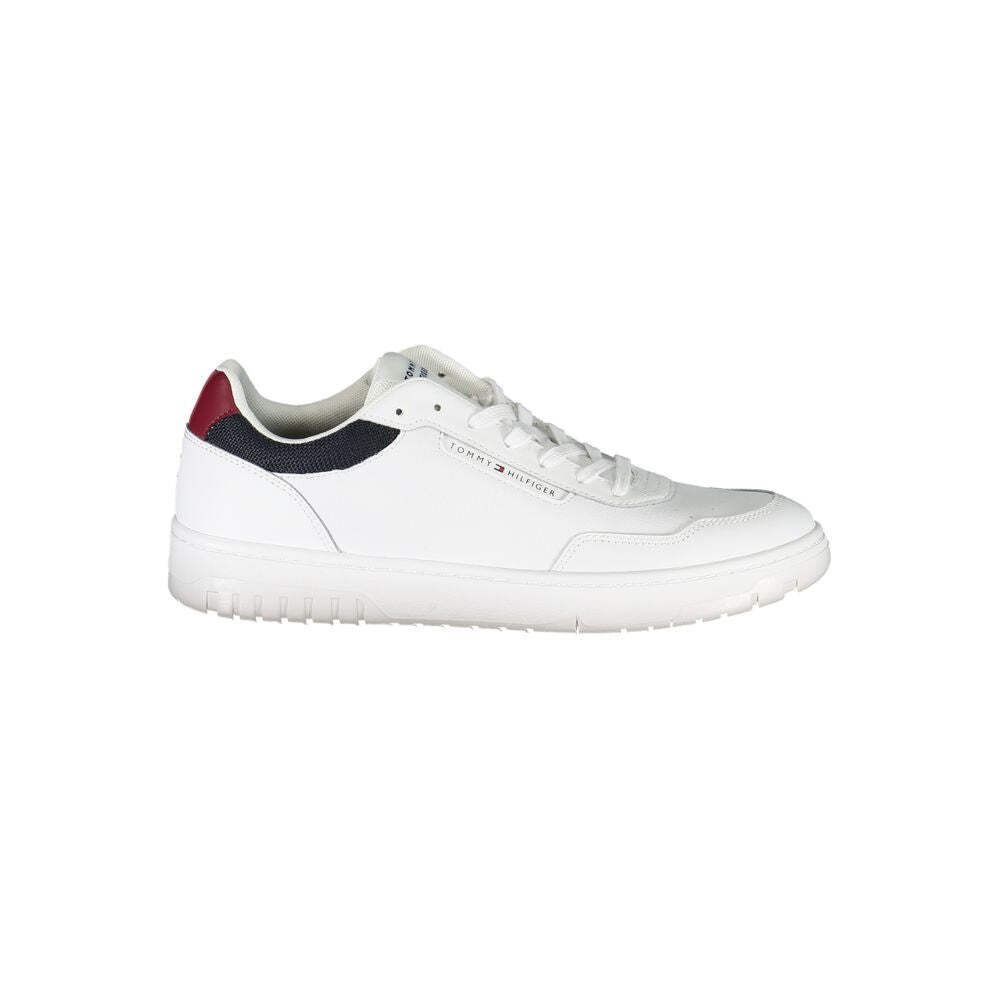 Tommy Hilfiger White Leather Sneakers for Men and Women