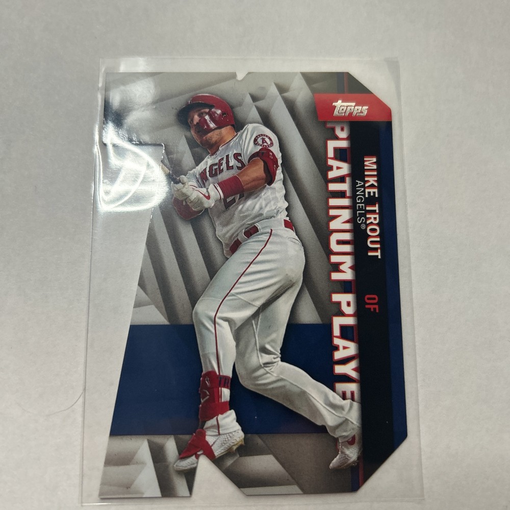 2021 Topps Mike Trout Platinum Players Die-Cut PDC-1 Anniversary Card