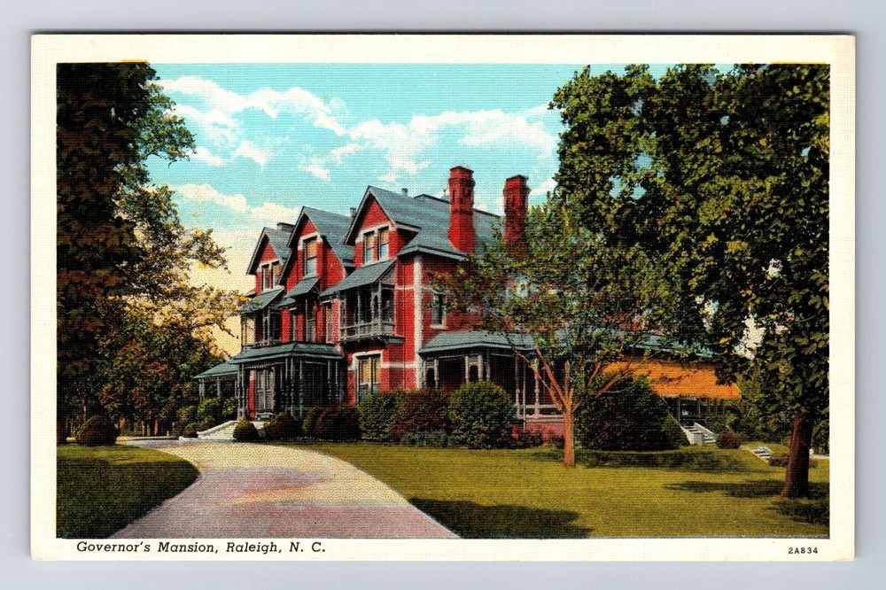 Raleigh NC-North Carolina, Governor's Mansion, Antique, Vintage Postcard