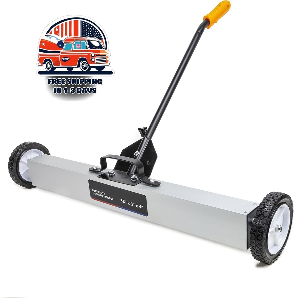 Barredora magnética de 36 pulgadas con ruedas y mango ajustable, rectangular NEW