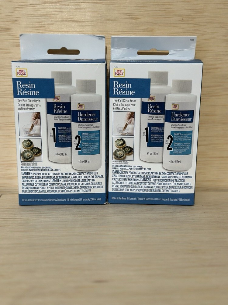 Lot Of 2-Mod Podge Clear High Gloss Art Resin and Hardener