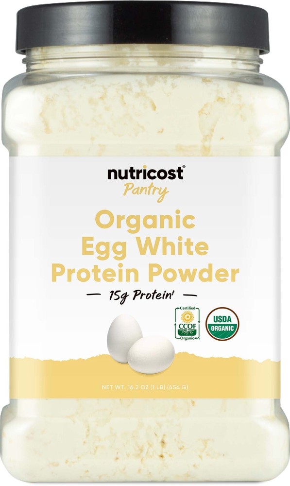 Nutricost Organic Egg White Protein Powder 1LB - GMO & Gluten Free