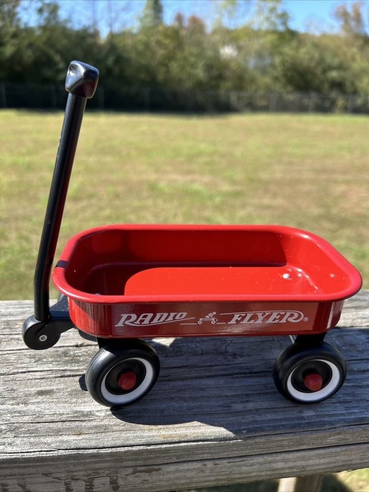 Radio Flyer Kids Little Red Wagon Working Handle Metal Toy Small Mini