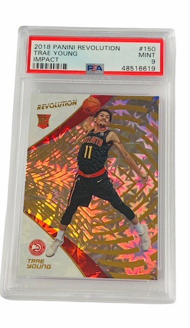 Trae Young Rookie RC 2018 Panini Revolution IMPACT PSA 9 inserto Pop 10 Hawks
