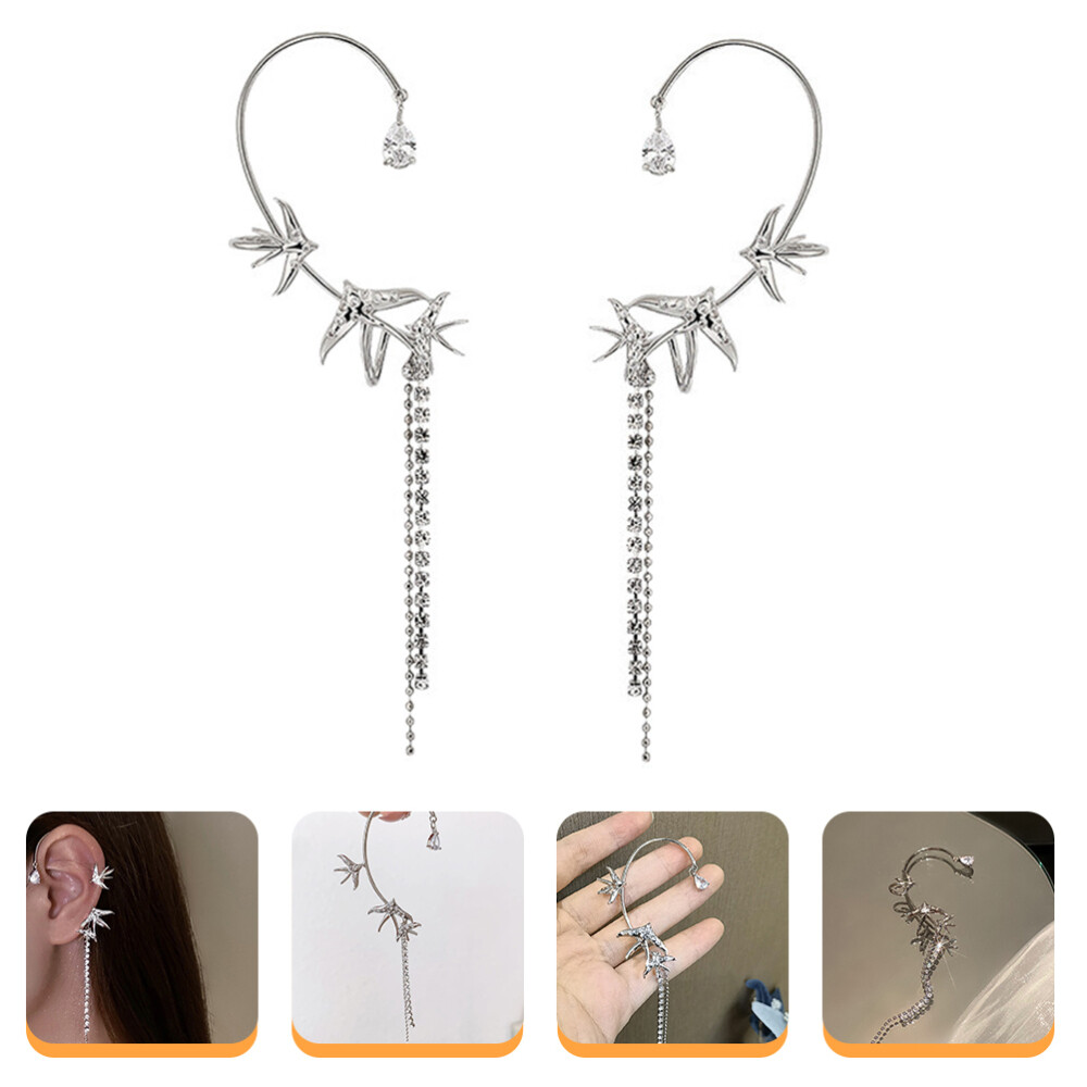 Studs Cuff Tassel Earrings Special Occasion Zircon Miss