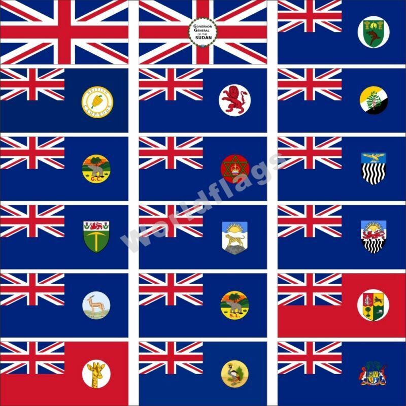 British Flag 3X6FT Africa Cameroons Gambia Nigeria Rhodesia Nyasaland Uganda