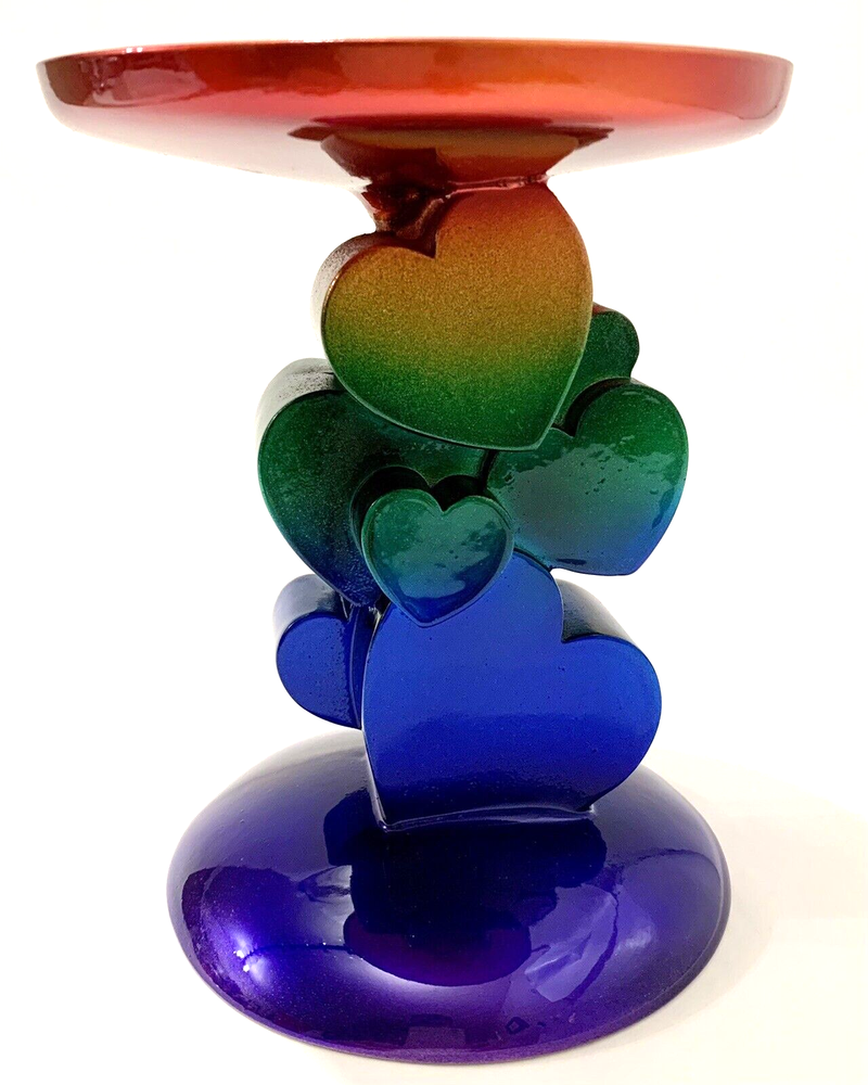 Bath & Body Works Rainbow Hearts 3-Wick Candle Holder for Pride & Valentine's Day-image