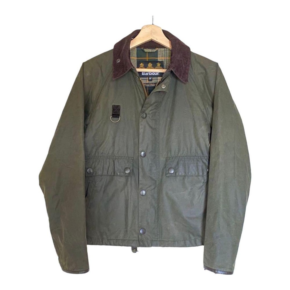 Barbour Spey Sage Short Blouson Jacket M Size 36 Cotton