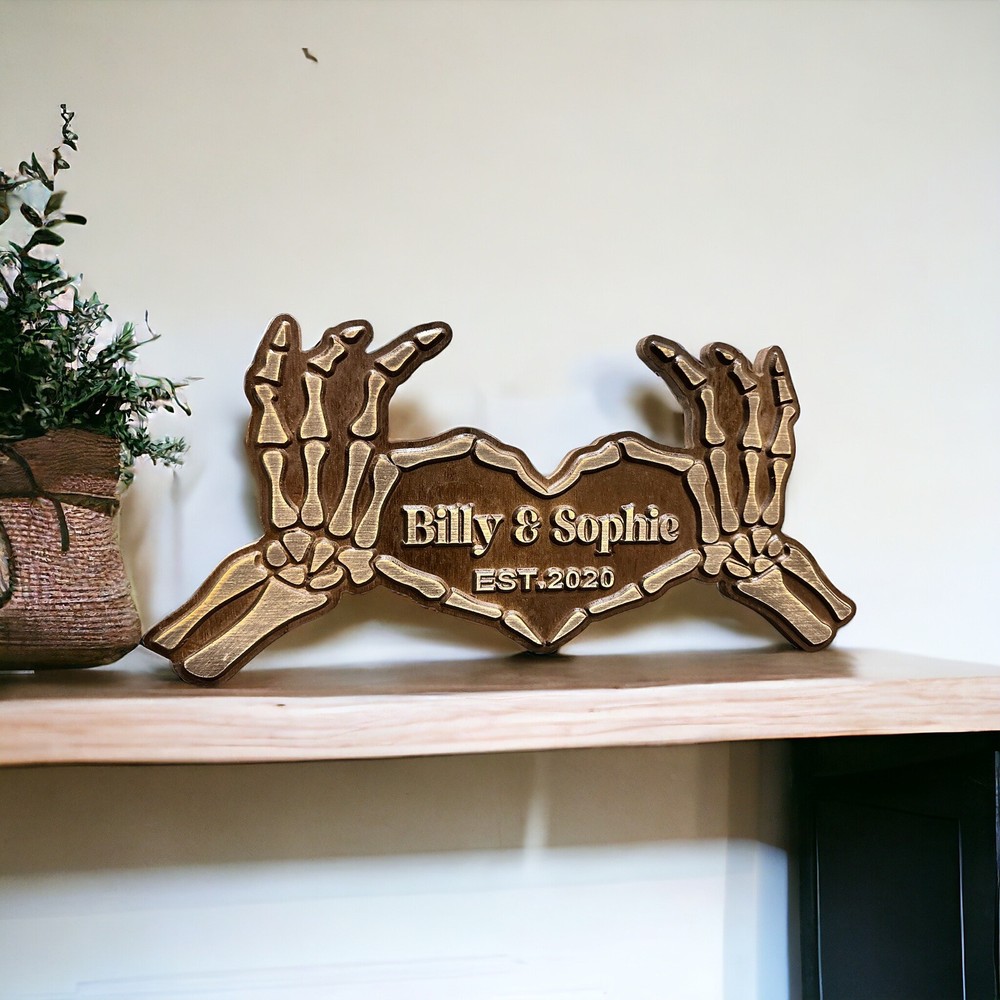 Personalized Valentines Day Gift For Couples Name Rustic Wood Sign | Unique Gift-image